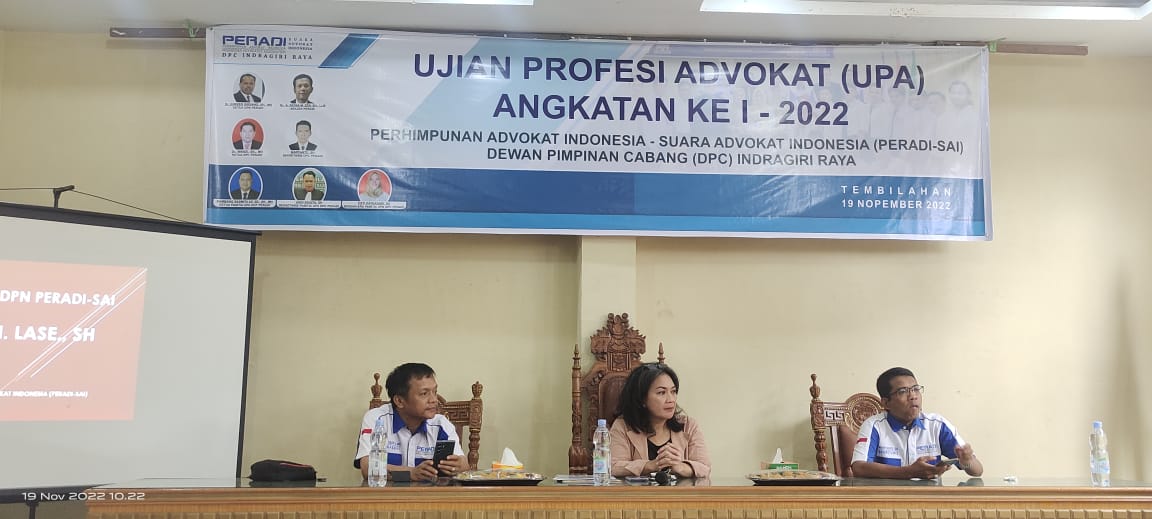 Ujian Profesi Advokat (UPA) DPC Indragiri Raya di Universitas Islam Indragiri (UNISI) - (19 November 2022)