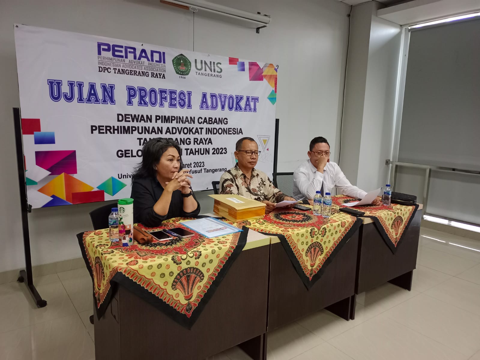 Ujian Profesi Advokat (UPA) DPC Tangerang, di Univ. Islam Syekh - Yusuf, Tangerang - 18 Maret 2023. Peserta yang mengikuti sebanyak 32 orang