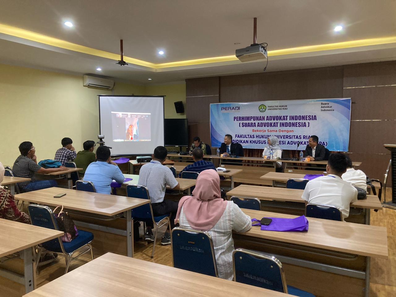 DPC PERADI SAI Pekanbaru bekerjasama dengan Fakultas Hukum Universitas Riau dalam menyelenggarakan Pendidikan Khusus Profesi Advokat (PKPA), di Universitas Riau pada 27 Juli 2024